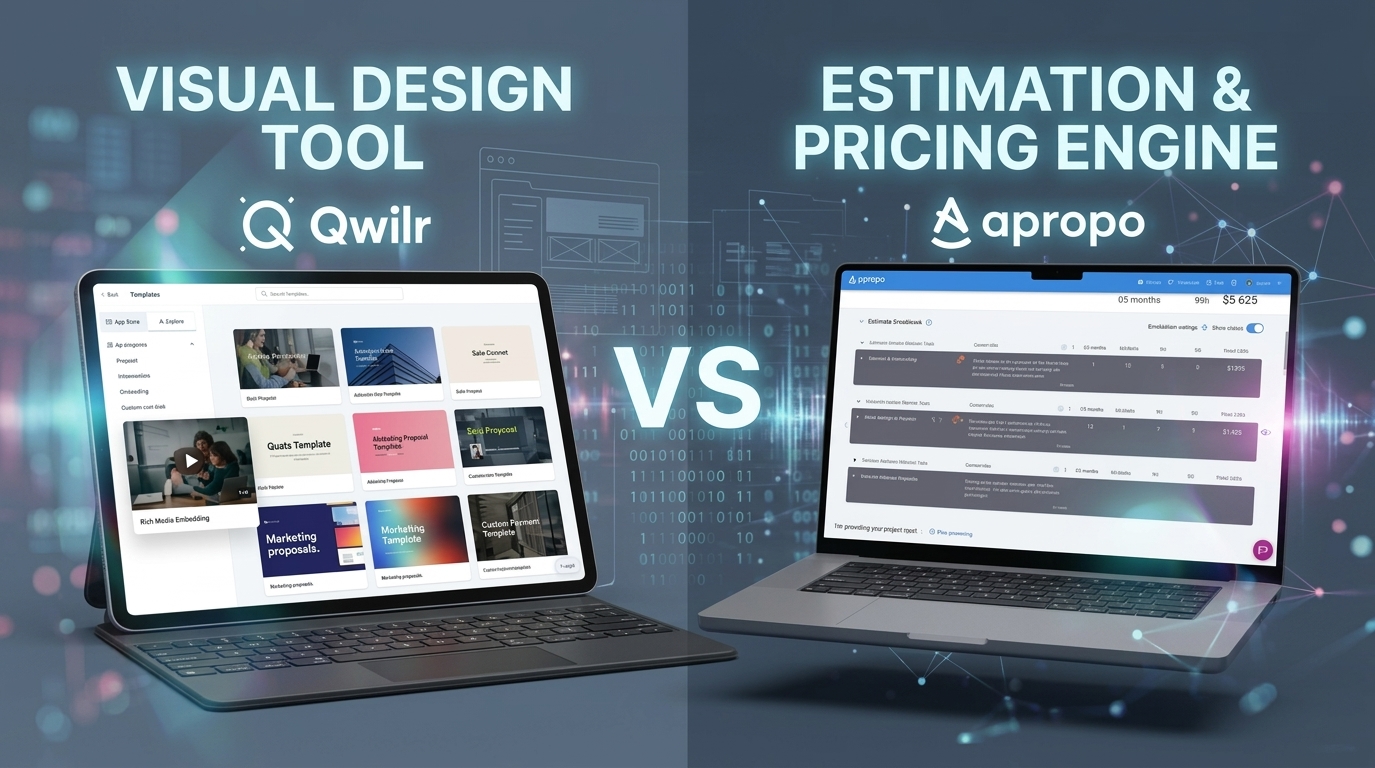 apropo.io vs Qwilr: Which Tool Actually Helps Software Agencies Win More Deals? — Apropo blog cover
