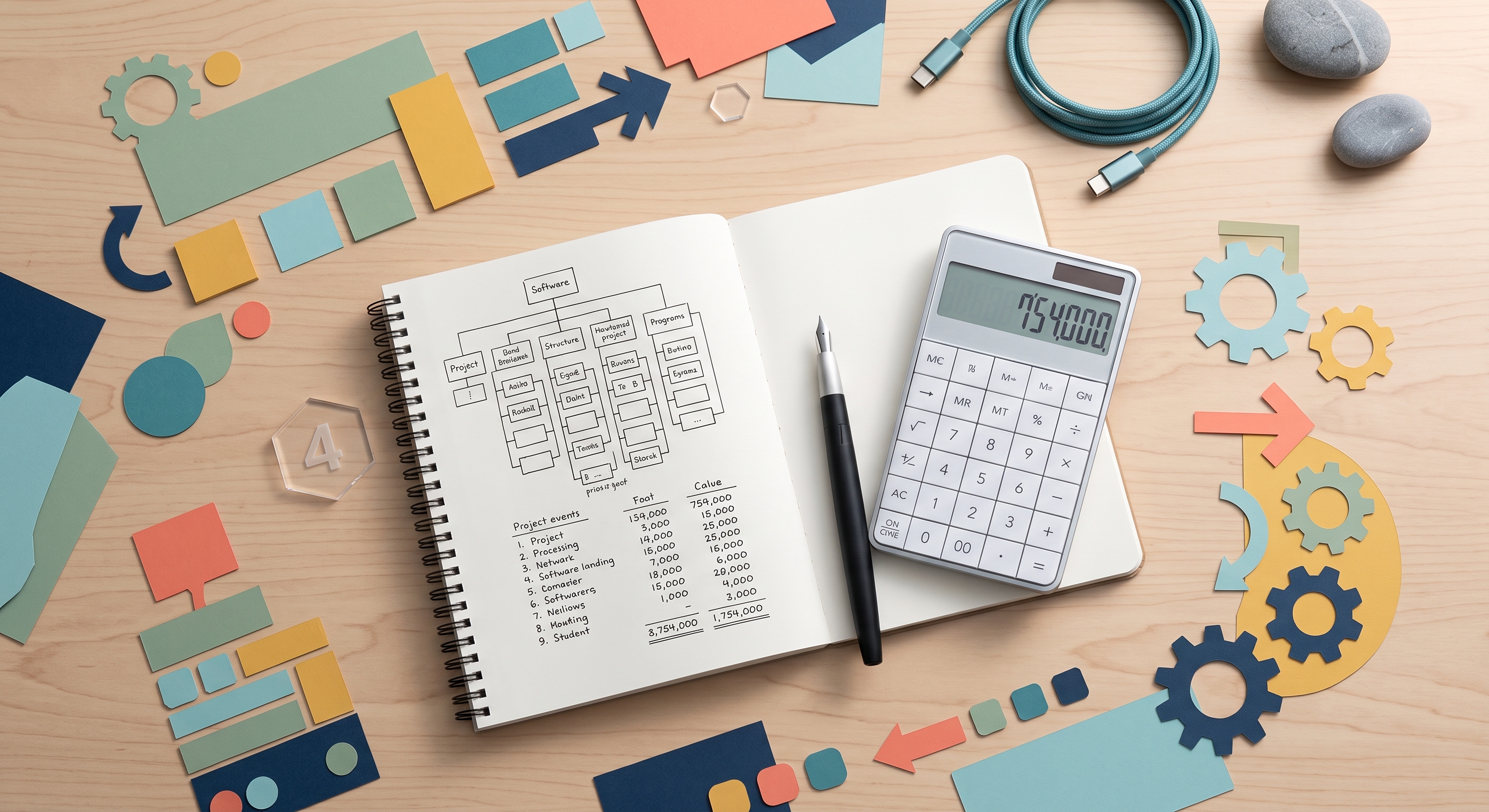Close-up of financial documents and calculator representing cost estimation