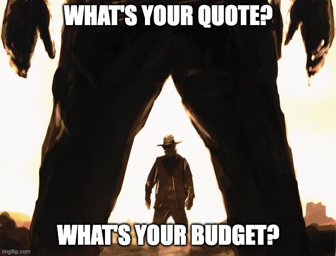 Agency CTO and client discussing budget in a meeting